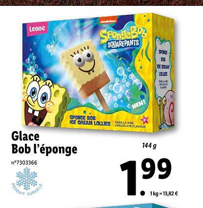 glace bob l'éponge léone