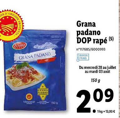 Grana Padano Dop Râpé Lovilia