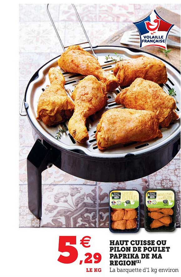 haut cuisse ou pilon de poulet paprika de ma région