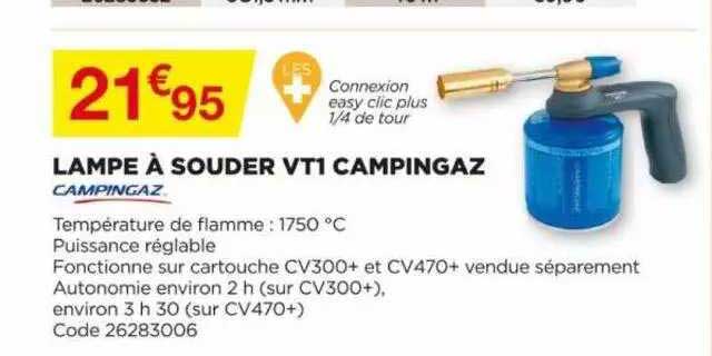 lampe à souder vt1 campingaz