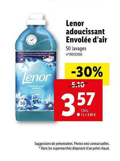 Lenor Adoucissant Envolée D'air