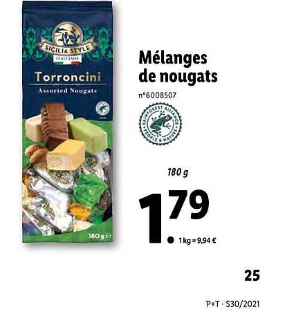 mélanges de nougats sicilia style