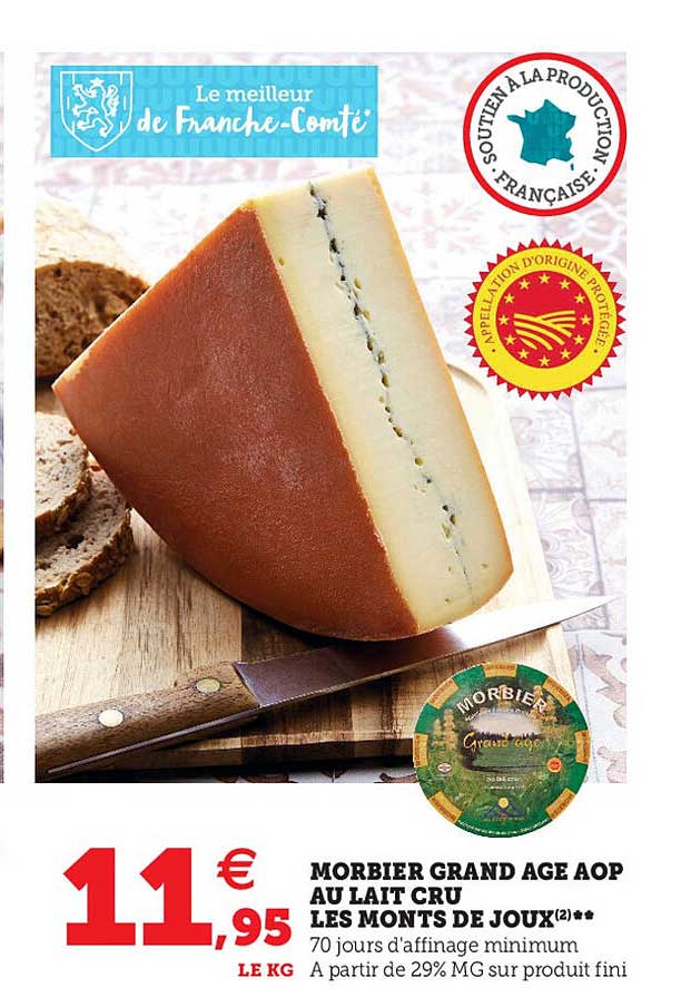 morbier grand âge aop au lait cru les monts de joux