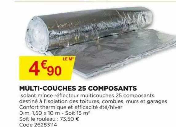 multi-couches 25 composants