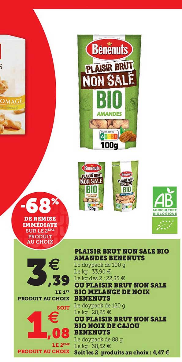 plaisir brut non salé bio amandes bénénuts ou plaisir brut non salé bio mélange de noix bénénuts ou plaisir brut non salé bio noix de cajou bénénuts