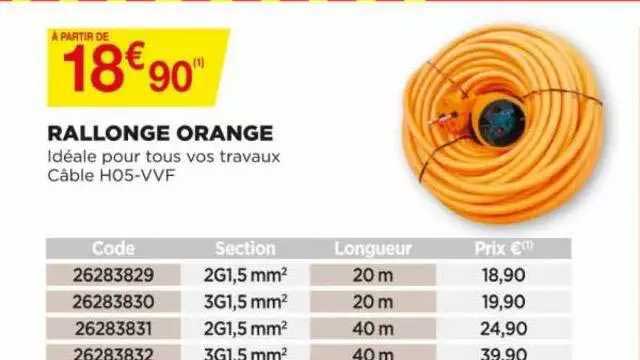 Rallonge Orange