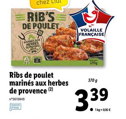 Ribs De Poulet Marinés Aux Herbes De Provence