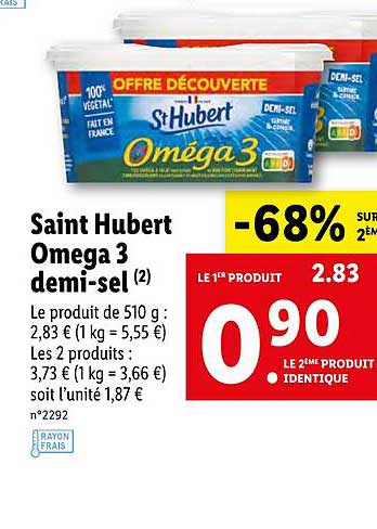 Saint Hubert Oméga 3 Demi-sel