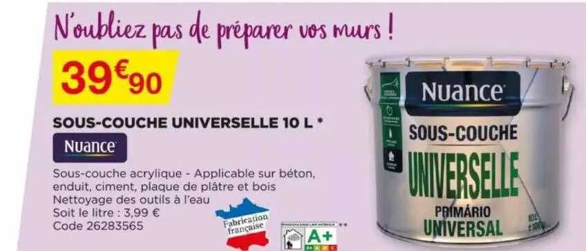 Sous-couche Universelle 10 L Nuance