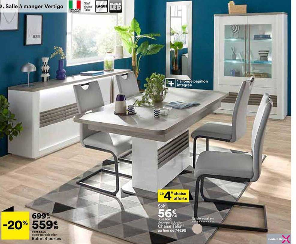 buffet 4 portes modern living, chaise talia modern living