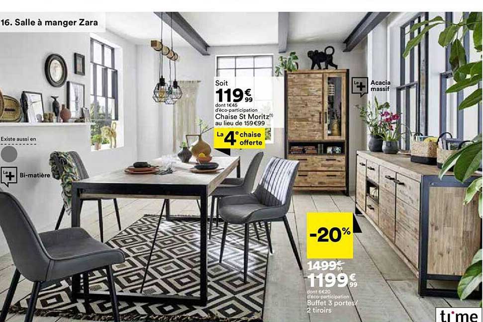 chaise st moritz time, buffet 3 portes-2 tiroirs time