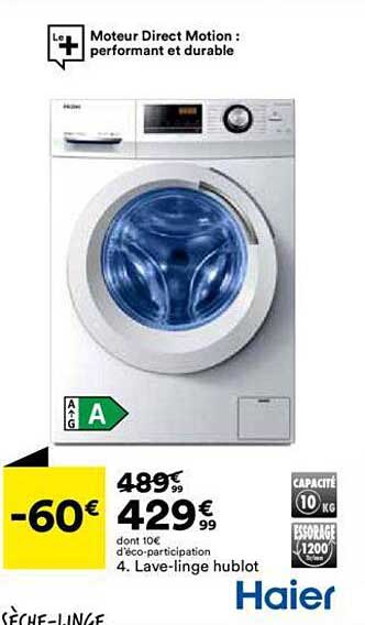 lave-linge hublot haier