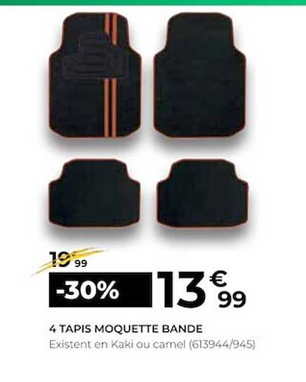 4 tapis moquette bande