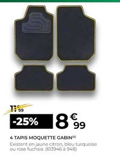 4 tapis moquette gabin