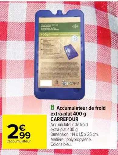 accumulateur de froid extra-plat 400g carrefour
