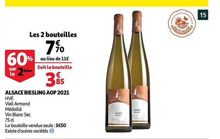 alsace riesling aop 2021 hve vieil armand