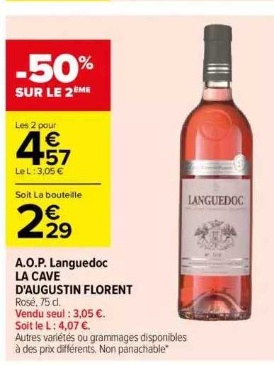 aop languedoc la cave d'augustin florent