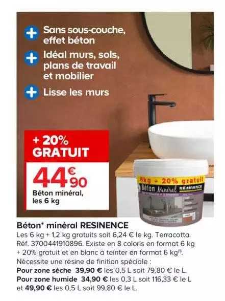 béton minéral resinence