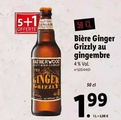 Bière Ginger Grizzly Au Gingembre