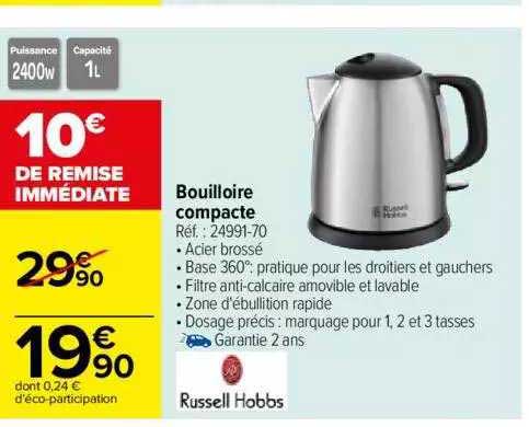 bouilloire compacte russell hobbs