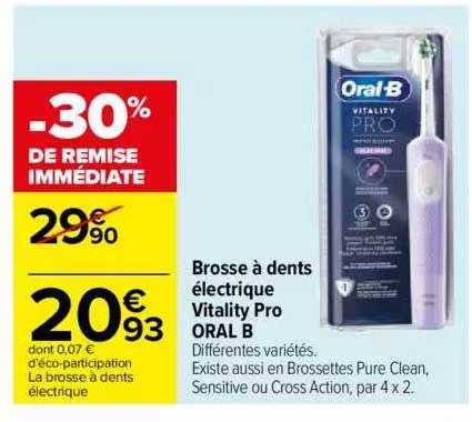 brosse à dents électrique vitality pro oral b