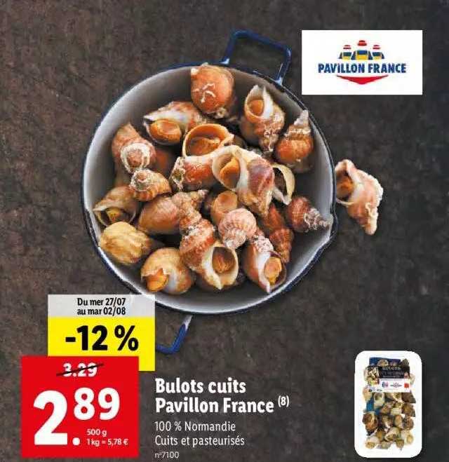 bulots cuits pavillon france