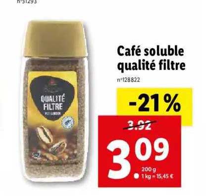 Café Soluble Qualité Filtre