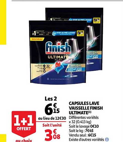 capsules lave vaisselle finish ultimate