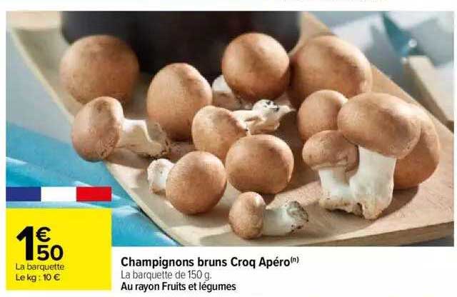 champignons bruns croq apéro