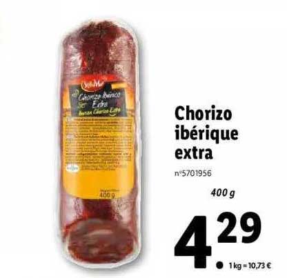 chorizo ibérique extra sol mar