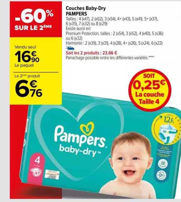 couches baby-dry pampers