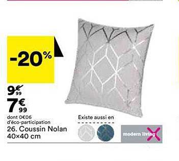coussin nolan 40 x 40 cm modern living