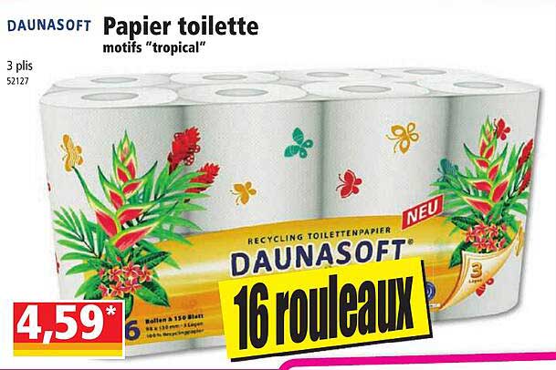 Daunasoft Papier Toilette Motifs "tropical"