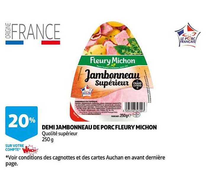 demi jambonneau de porc fleury michon
