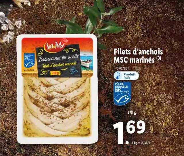 filets d'anchois msc marinés