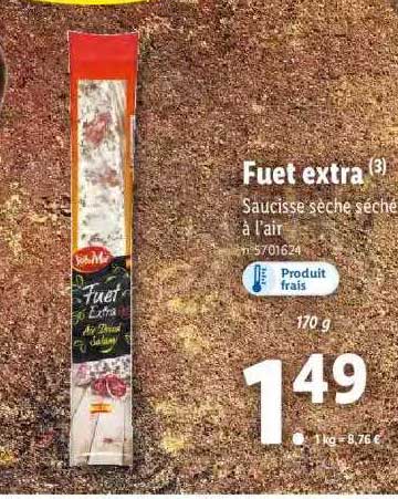 fuet extra saucisse sèche a l'air sol mar