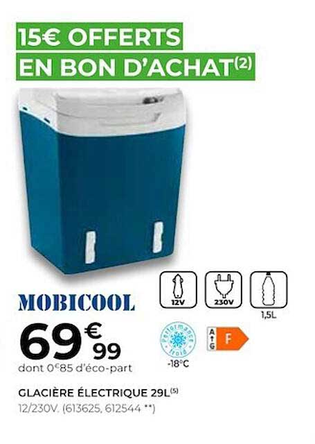 glacière électrique 29l mobicool