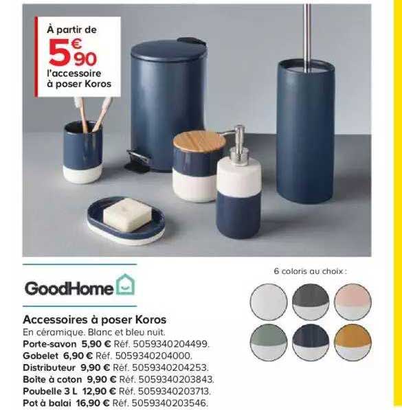 goodhome accessoires à poser koros