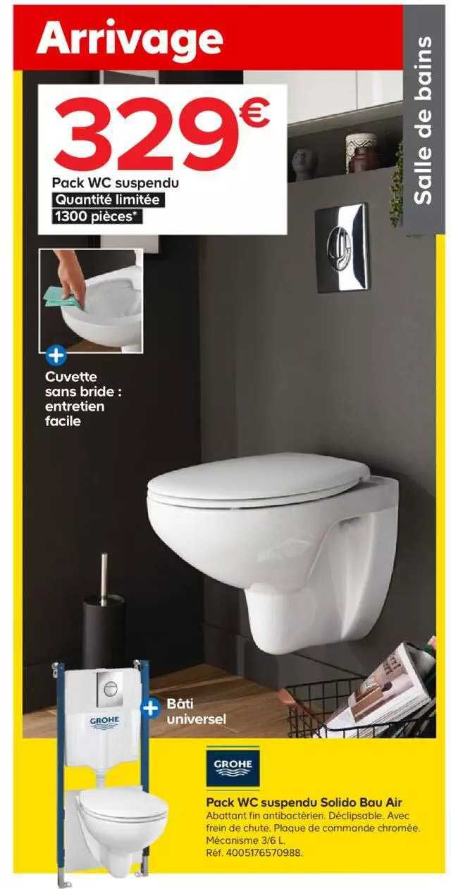 grohe pack wc suspendu solido bau air
