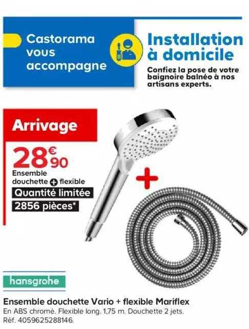 hansgrohe ensemble douchette vario + flexible mariflex