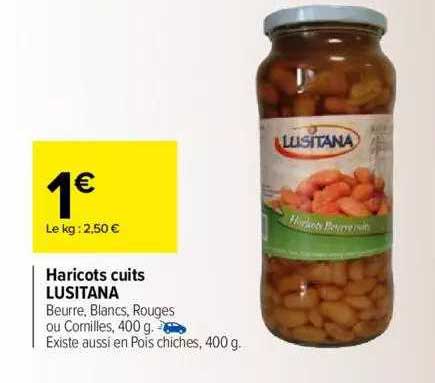 haricots cuits lusitana