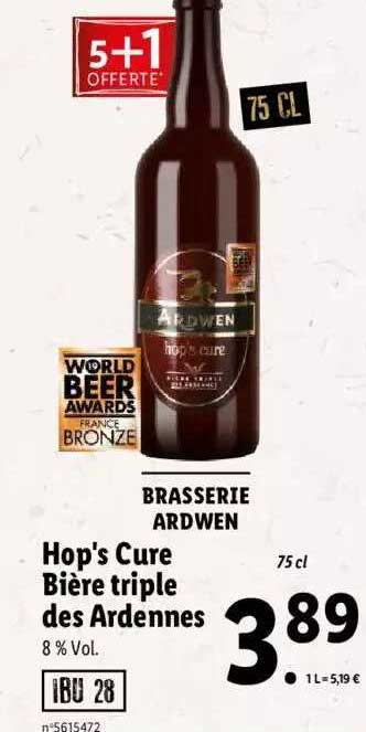 hop's cure bière triple des ardennes