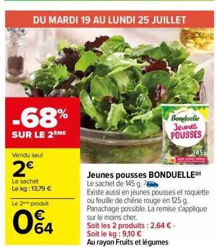 jeunes pousses bonduelle