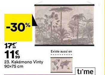 kakémono vinty 90 x 75 cm time