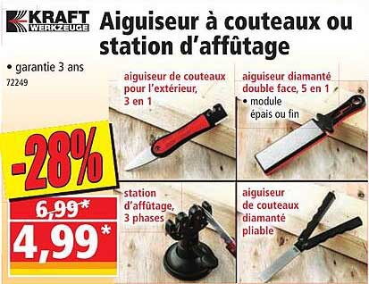 kraft aiguiseur à couteaux ou station d'affûtage