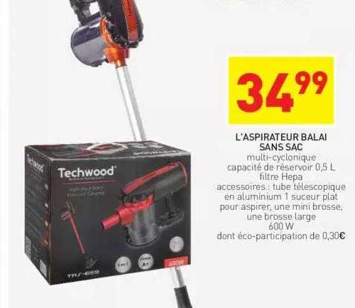 l'aspirateur balai sans sac