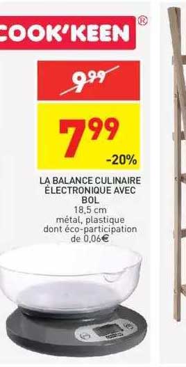 la balance culinaire électronique avec bol