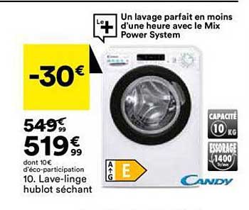 lave-linge hublot séchant candy