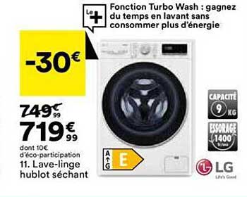 Lave-linge Hublot Séchant Lg