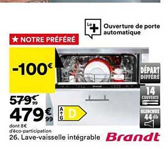 lave-vaisselle intégrable brandt